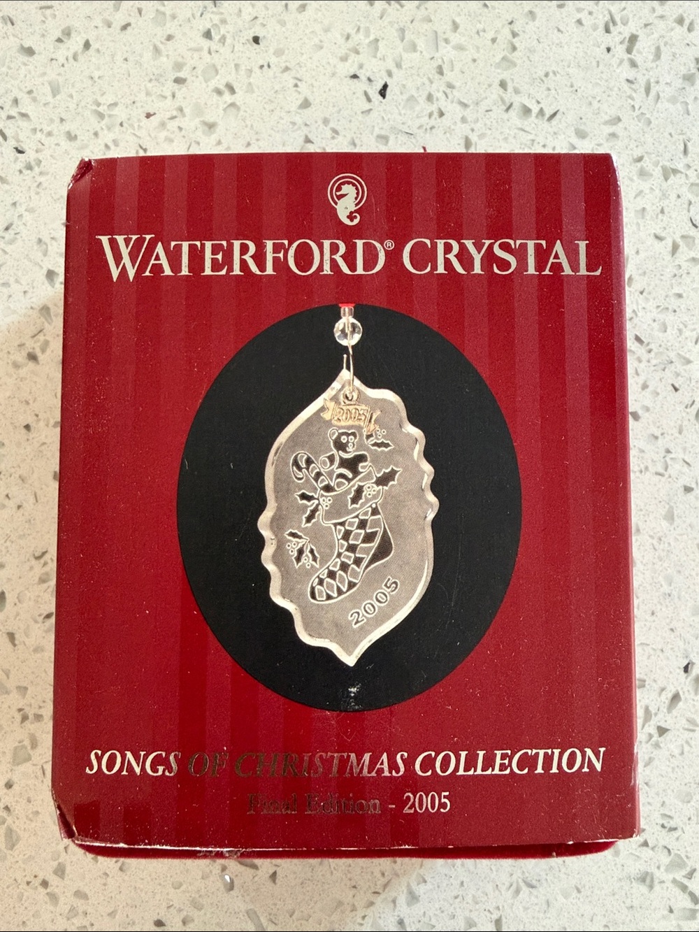 Waterford Crystal Silver Ornament with Red Presentation Box